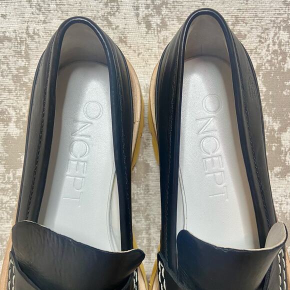 Oncept Seoul Platform Loafer in Black/Citrus Orange - Picture 7 of 10